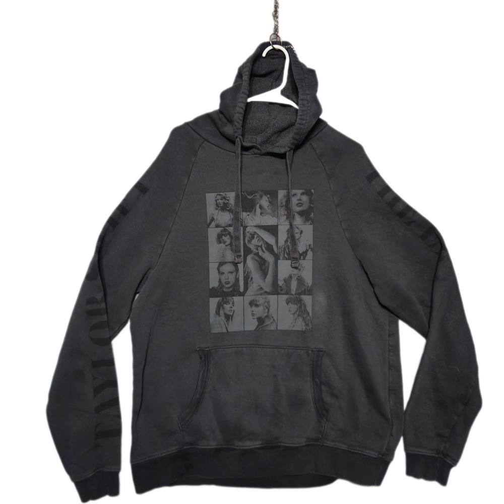 Taylor Swift The Eras Tour Hoodie Medium Charcoal Gray Graphic 2023-2024 Dates
